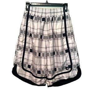 And 1 reversible swimming trunks men’s size small, side pockets, plaid